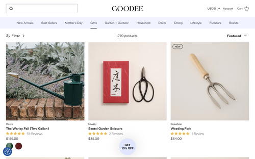 Goodee website screenshot