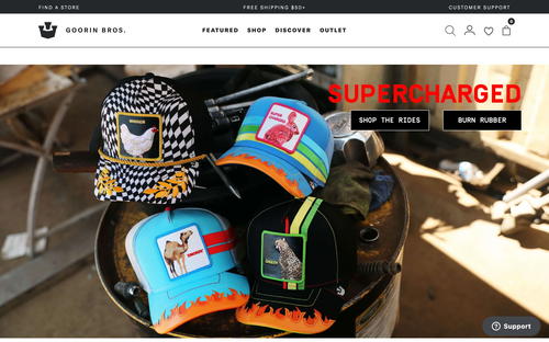 Goorin Bros. website screenshot
