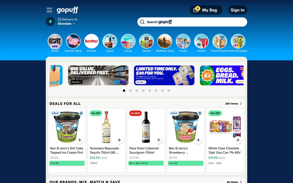 Gopuff website