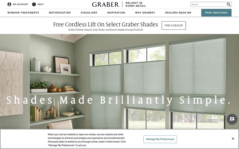 Graber Blinds website