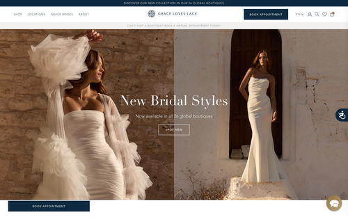 Grace Loves Lace website screenshot