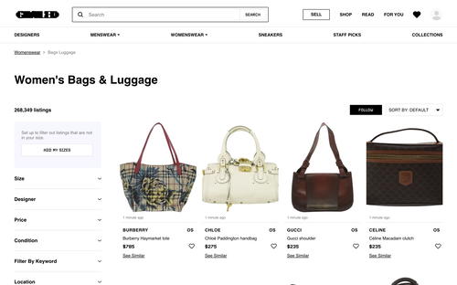 Grailed website screenshot