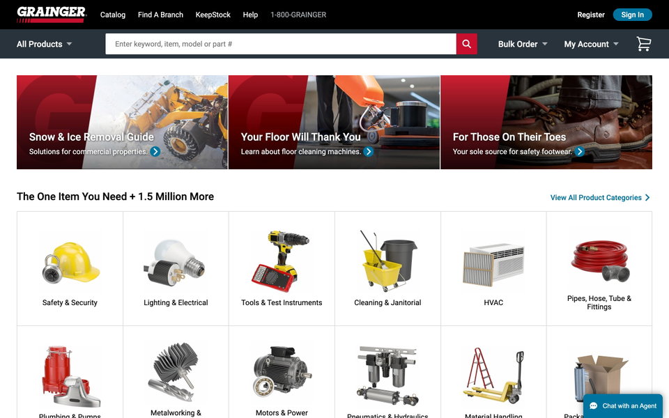 Grainger website