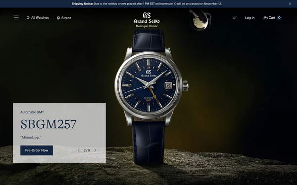 Grand Seiko Boutique USA screenshot
