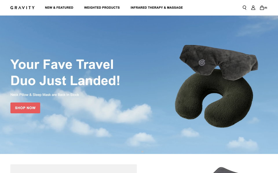 Gravity Blankets website