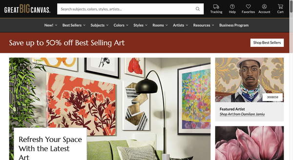 Great Big Canvas website