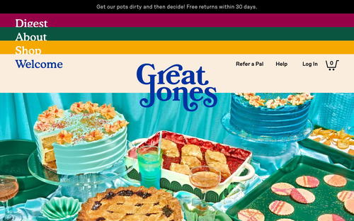 Great Jones website screenshot