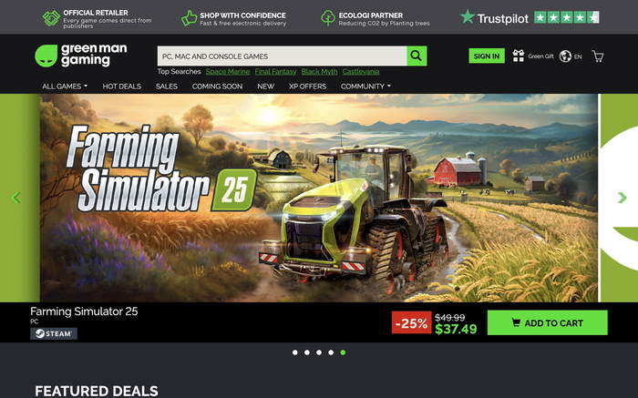 Green Man Gaming screenshot
