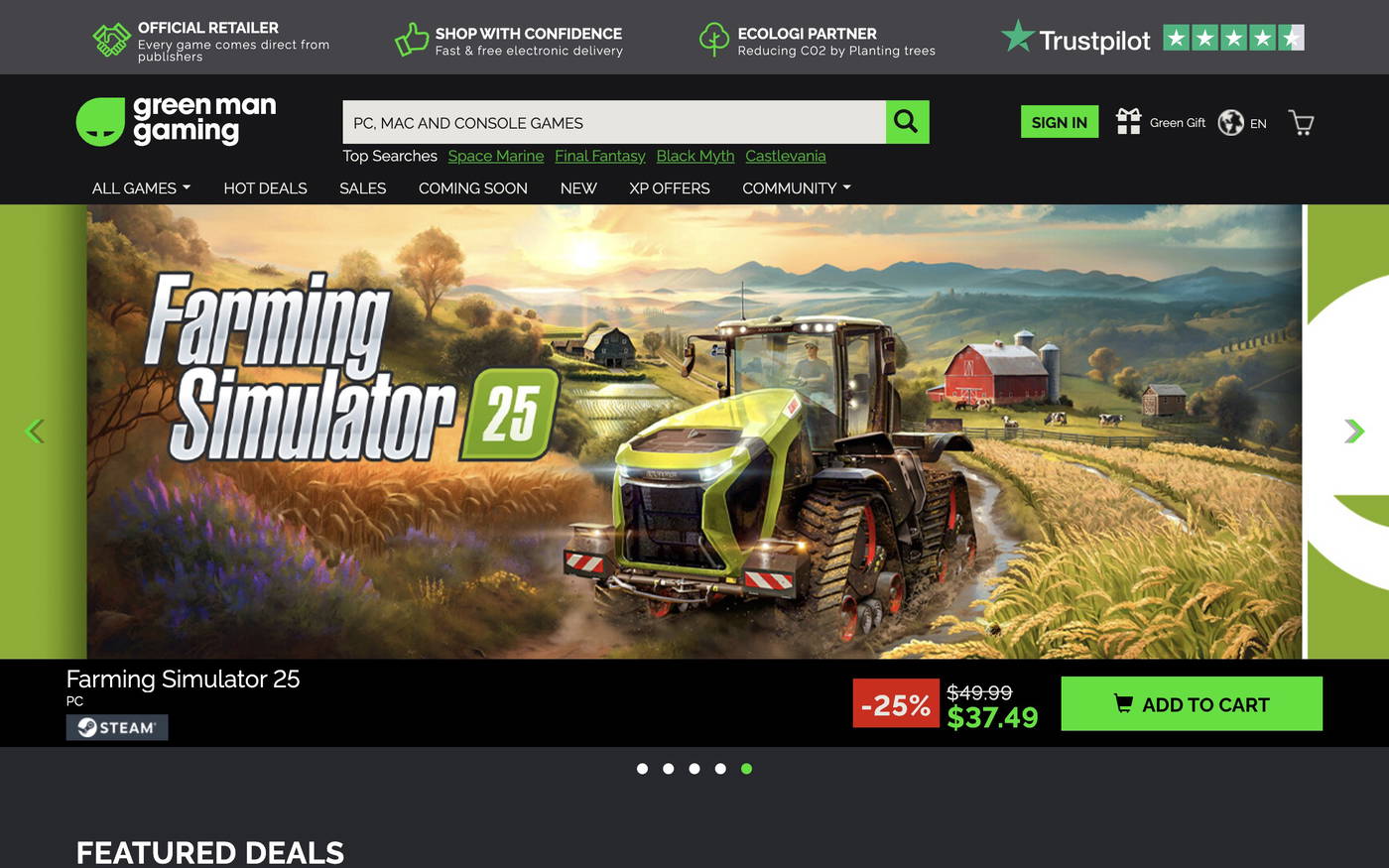 Green Man Gaming screenshot