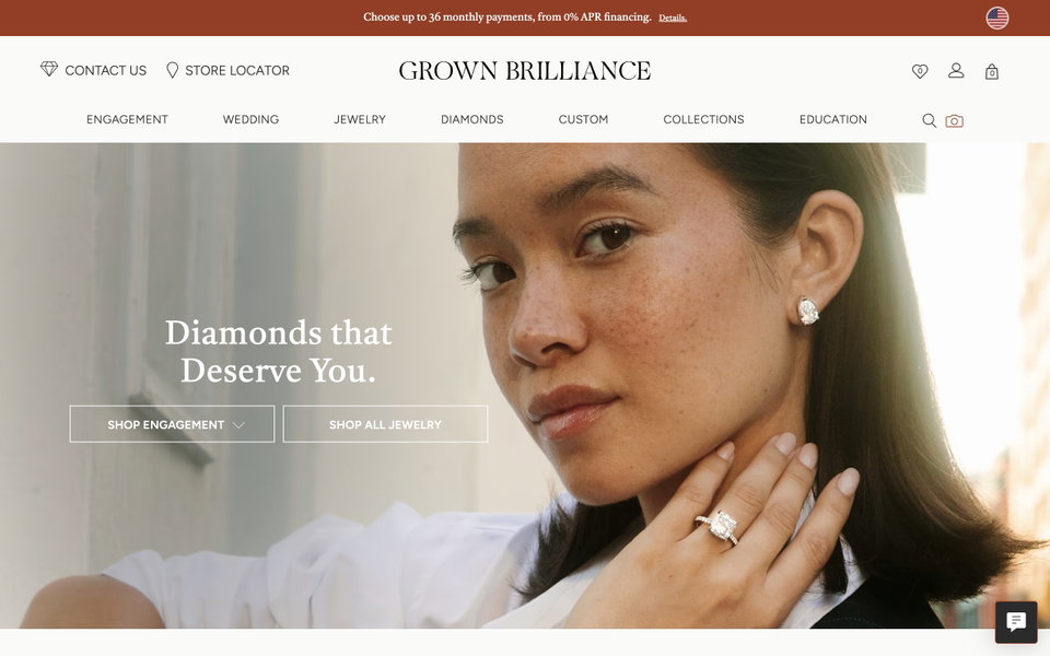 Grown Brilliance website