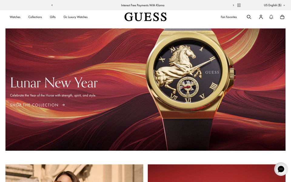 GUESS Watches website