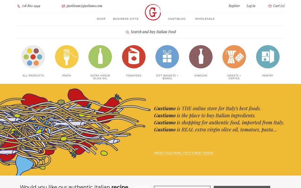 Gustiamo website