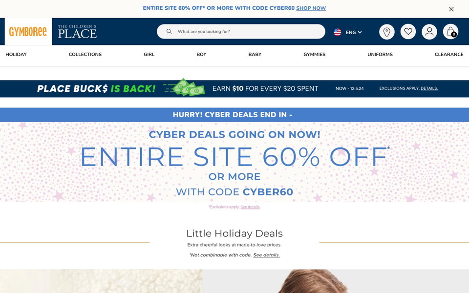 Gymboree website