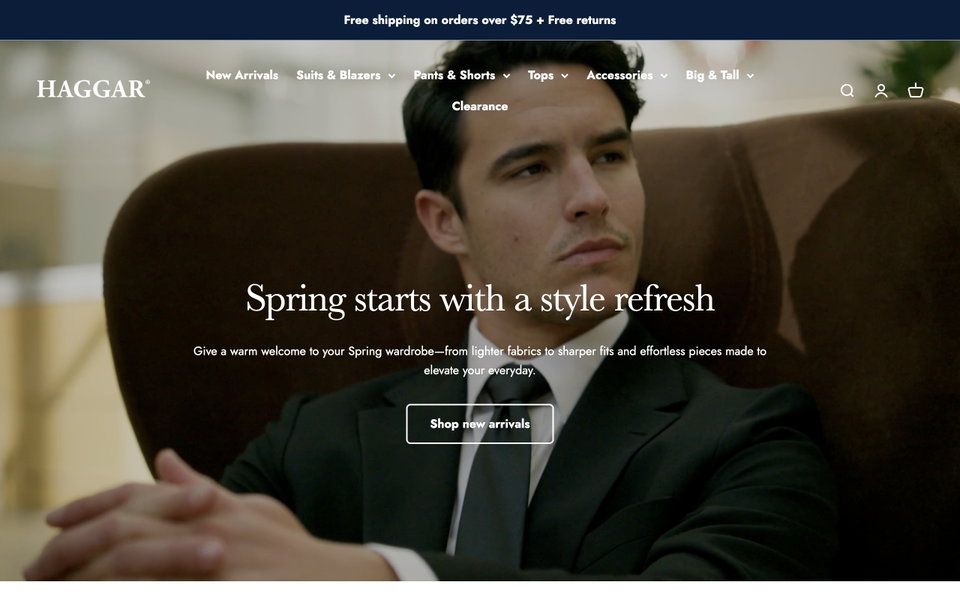 Haggar website