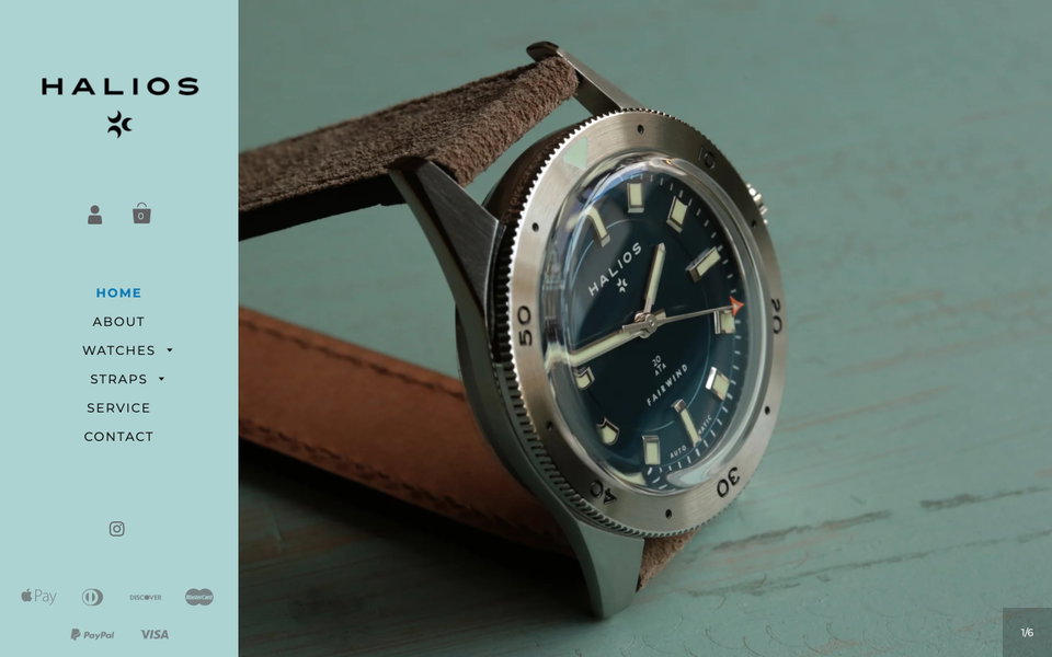 Halios Watches website