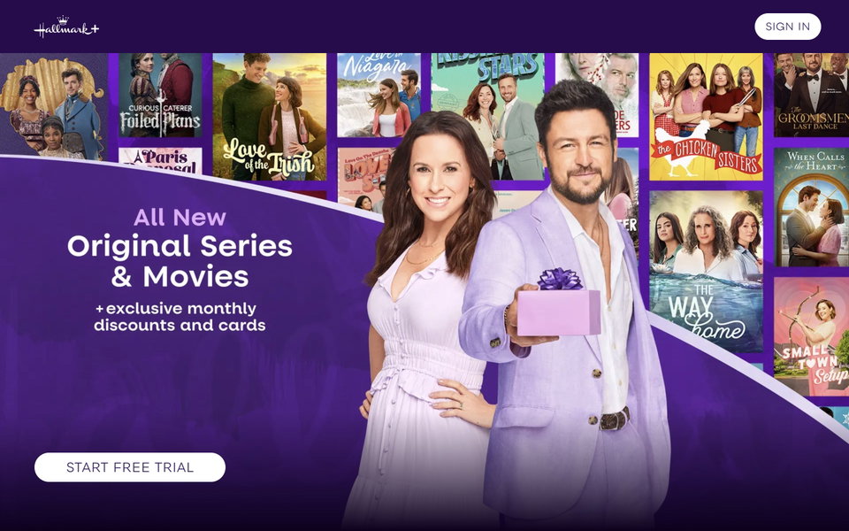 Hallmark+ website
