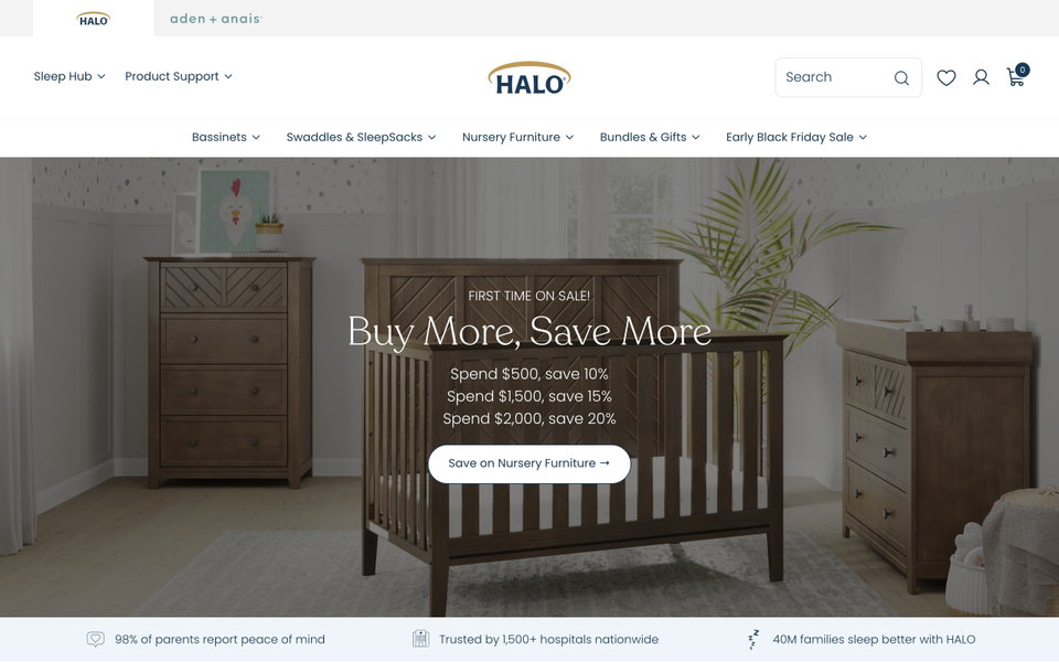Halo Sleep website