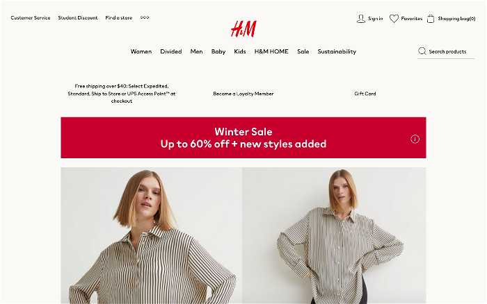 H&M screenshot