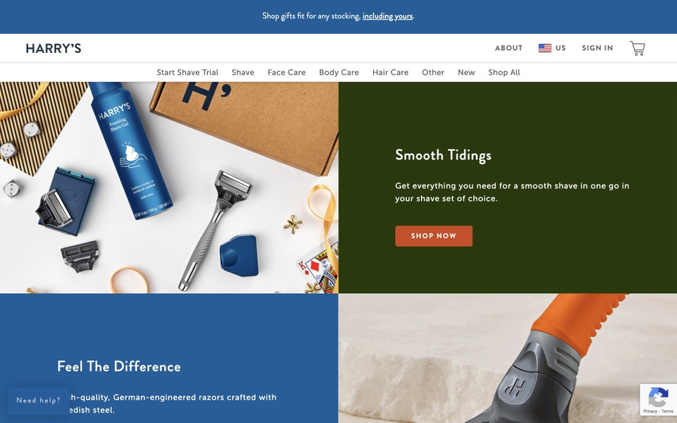 Harry's website