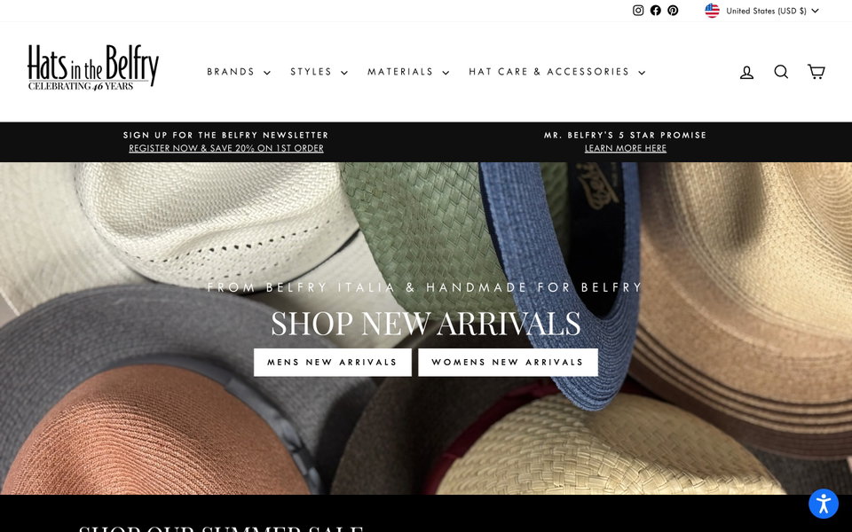 Hats in the Belfry website