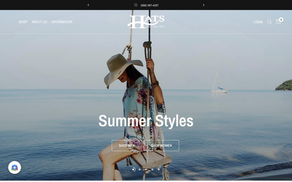 Hats Unlimited website