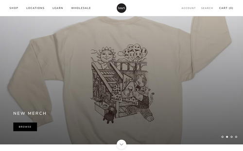 Heart Coffee Roasters website screenshot