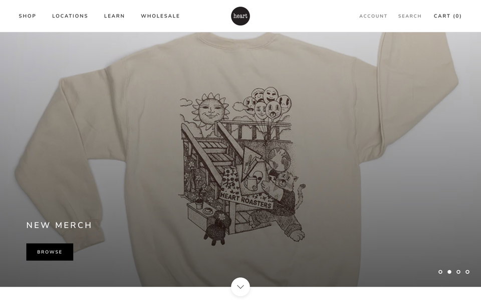 Heart Coffee Roasters website