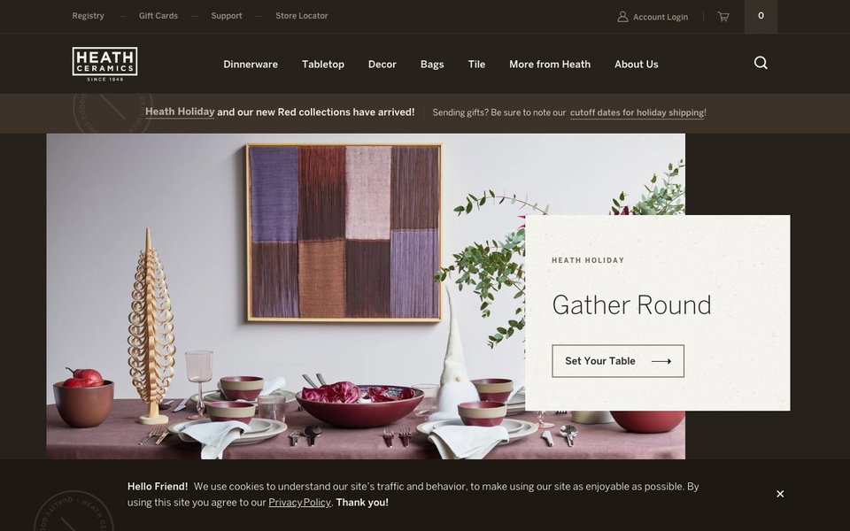 Heath Ceramics website