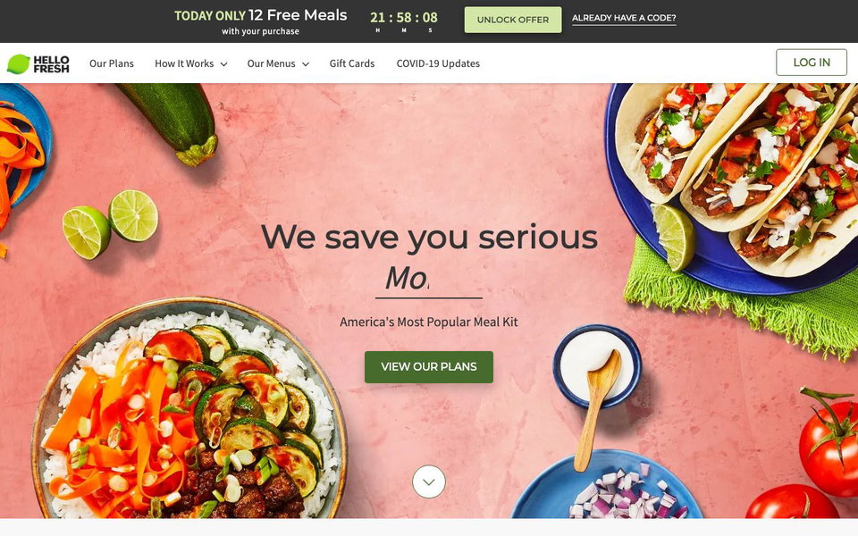 HelloFresh website