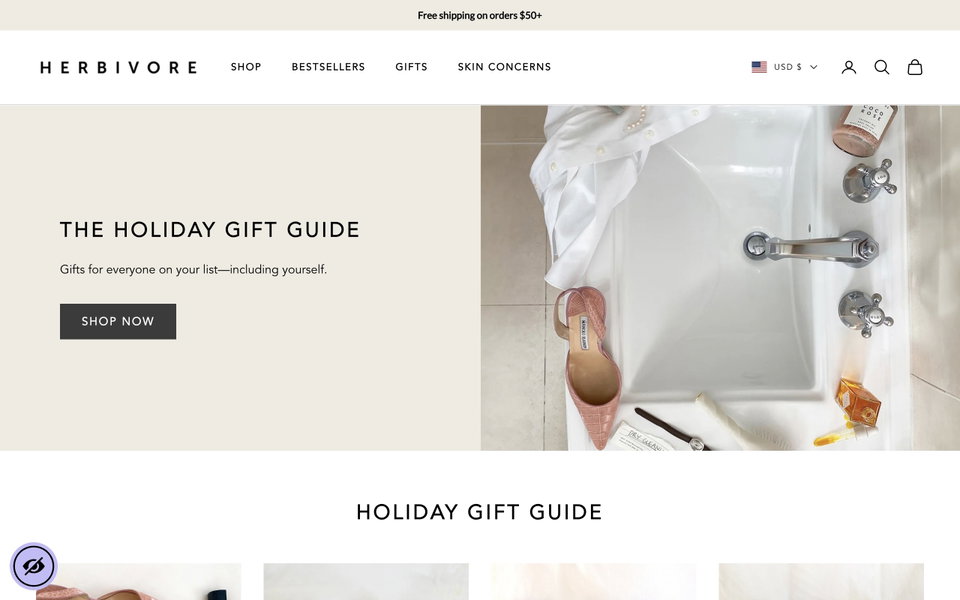 Herbivore Botanicals website