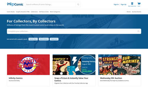 HipComic website screenshot