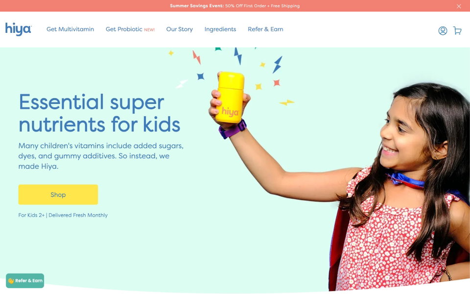 Hiya Health website
