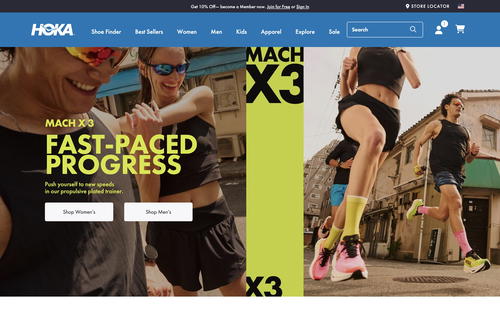 Hoka website screenshot