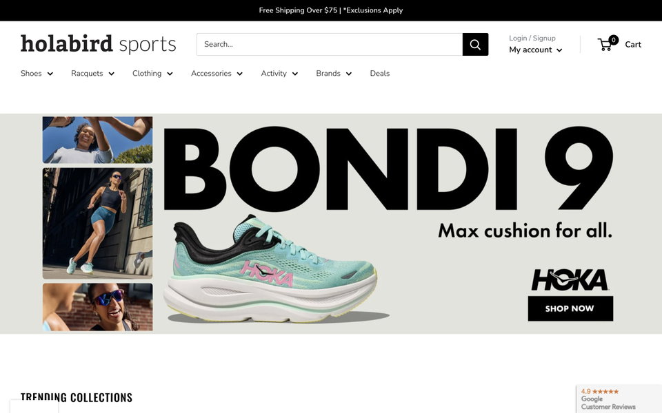 Holabird Sports website