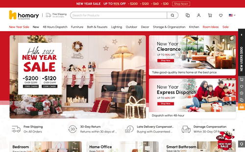 homary website screenshot