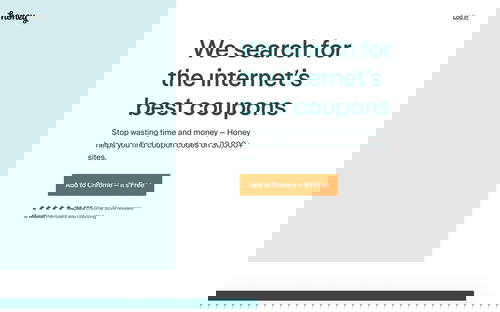 Honey website screenshot