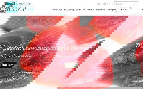 Honolulu Fish website screenshot