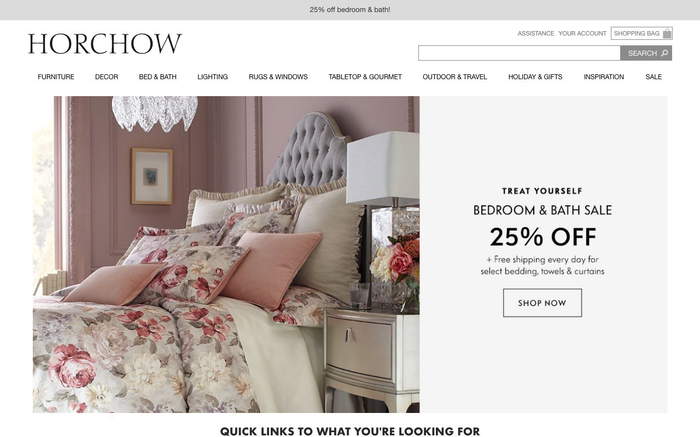 Horchow screenshot