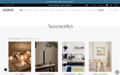 HORNE website screenshot