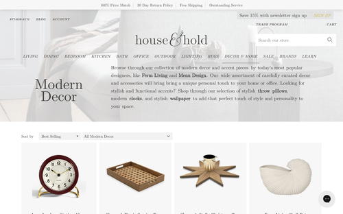 House&Hold website screenshot