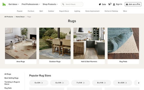 Houzz website screenshot