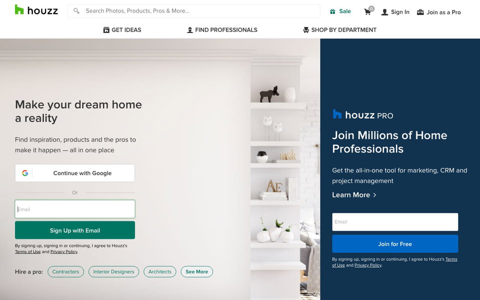 Houzz website