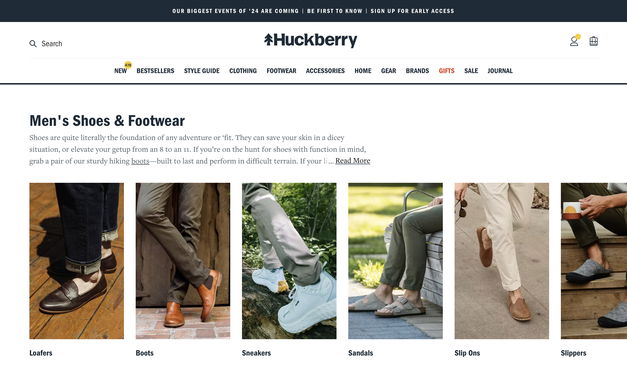 Huckberry on Shomp