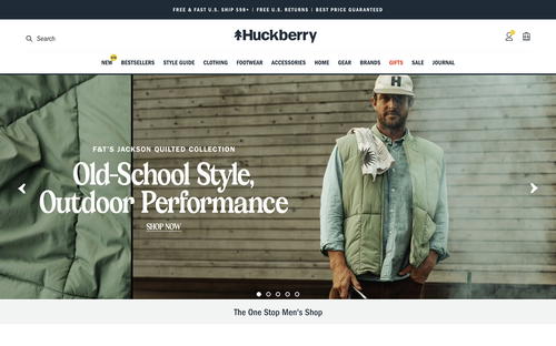 Huckberry website screenshot