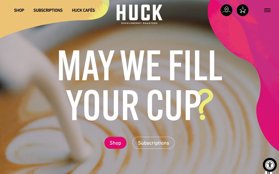 Huckleberry Roasters website