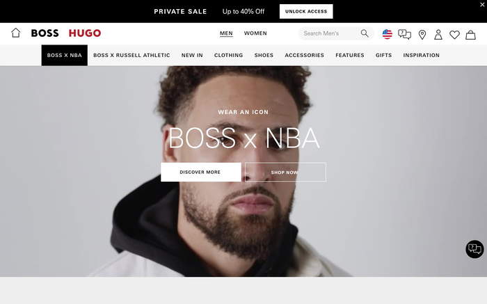 HUGO BOSS screenshot