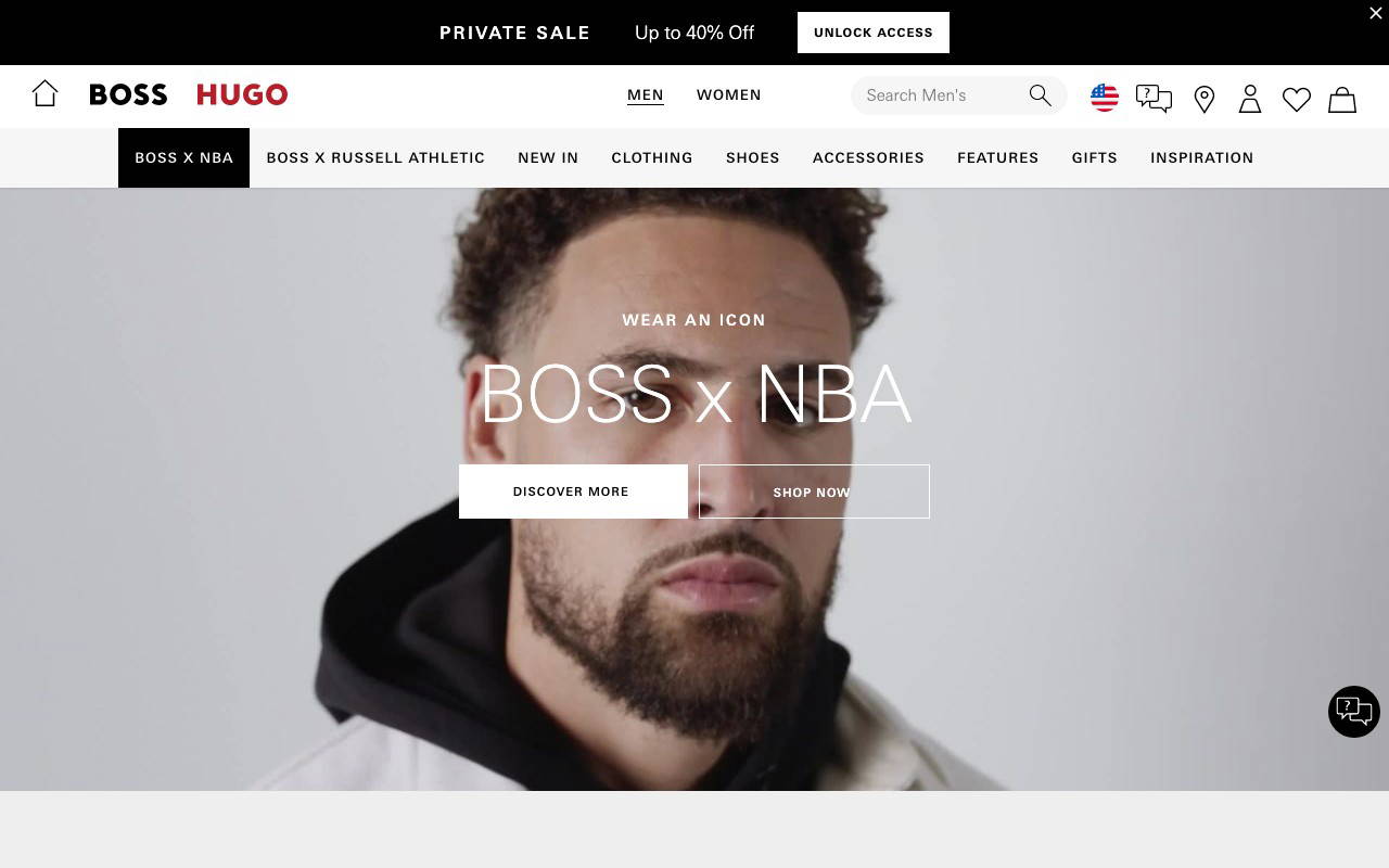 HUGO BOSS screenshot