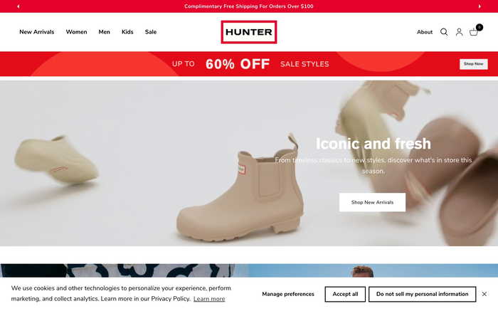 Hunter Boots screenshot