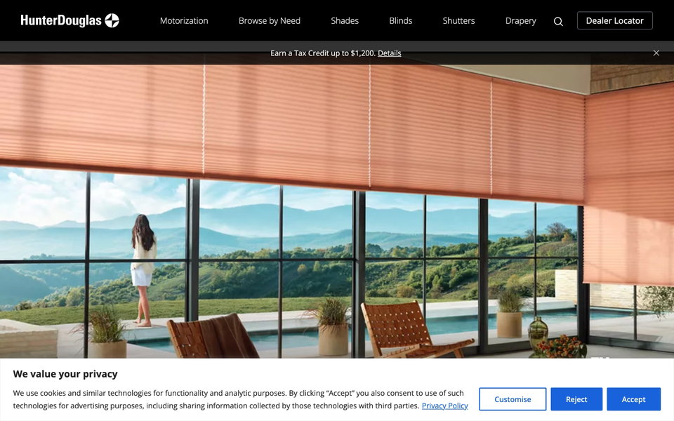 Hunter Douglas website