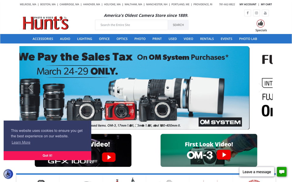Hunt's Photo & Video website